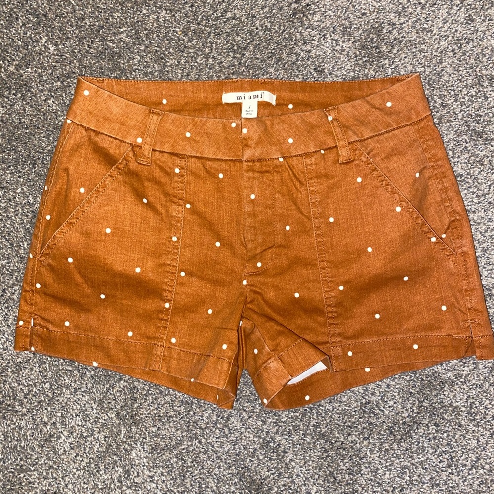 Orange/White Polka Dot shorts
